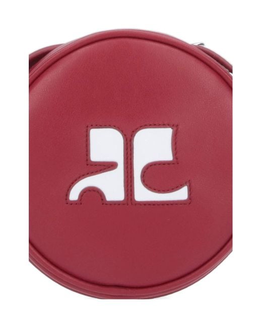 Courreges Pink Courrèges Reedition Circle Logo Detailed Crossbody Bag