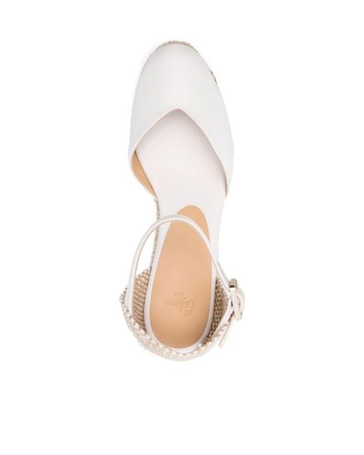Castaner Natural Bare-Back Braided Heels