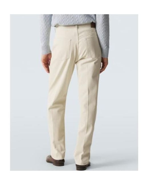 Dunhill White Cotton Straight Pants for men