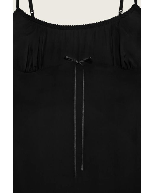 Simone Rocha Black Bow Slip Midi Dress