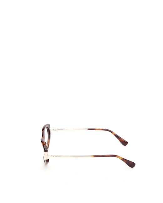 Max Mara White Full-Rimmed Plano Lenses