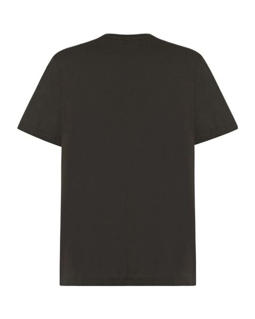 The Row Black Crewneck Straight Hem T-Shirt for men