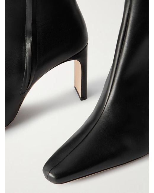 Staud Black Wally Leather Ankle Boots