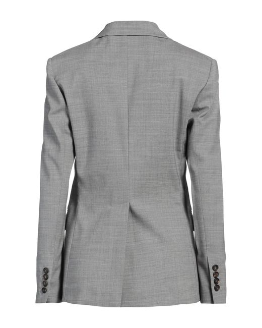 Brunello Cucinelli Gray Minimalist Single-Breasted Blazer