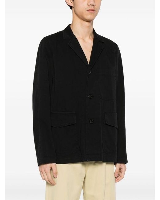 Dries Van Noten Black Long-Sleeved Casual Jacket for men