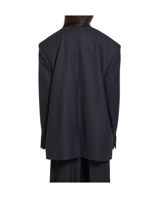 Balenciaga Blue Single-Breasted Suit Jacket