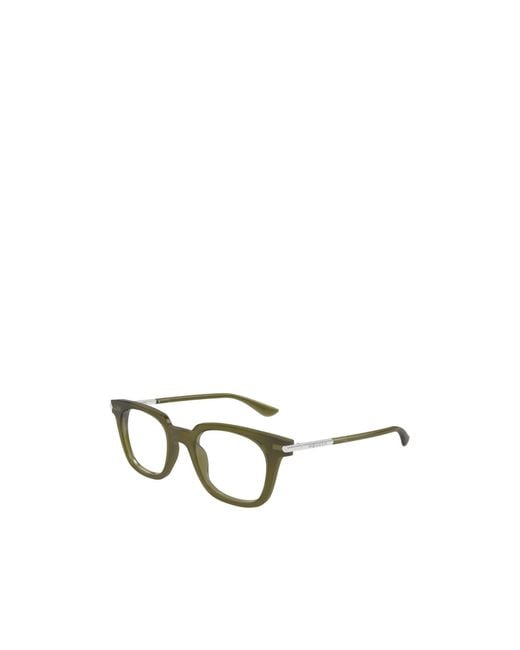 McQueen White Eyewear Square Frame Glasses for men