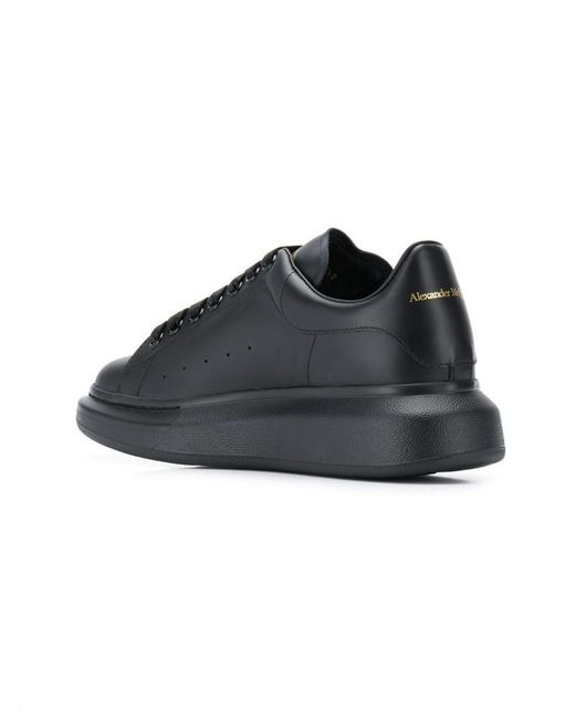 McQueen Black Oversized Low-Top Sneakers for men