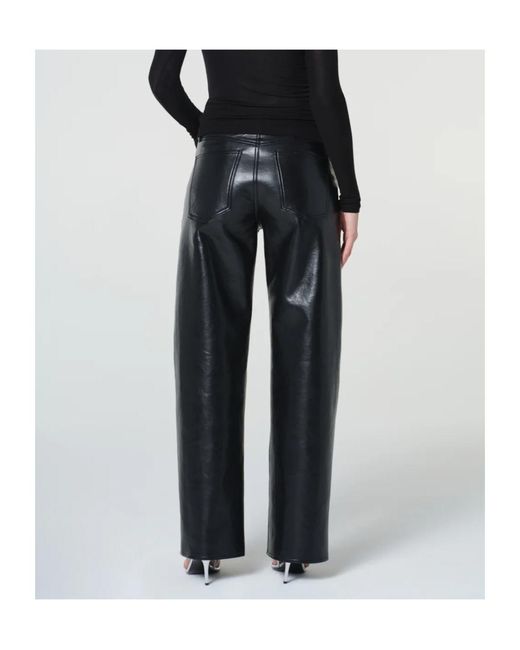 Agolde Gray Arc High-Rise Straight Pants