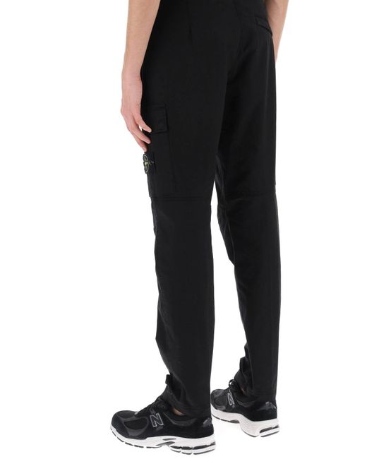 Stone Island Black Work Casual Pants for men