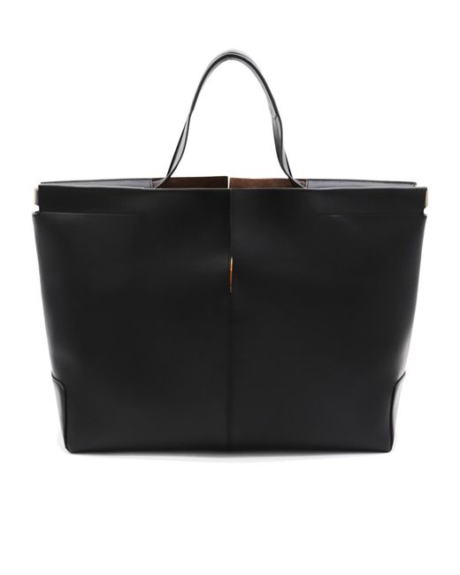 Tod's Black Slit-Detailed Top Handle Bag