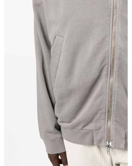 Barena Gray Zip-Up Cotton Hoodie for men