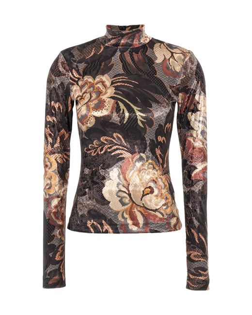 Etro Multicolor Paisley Stretch Top