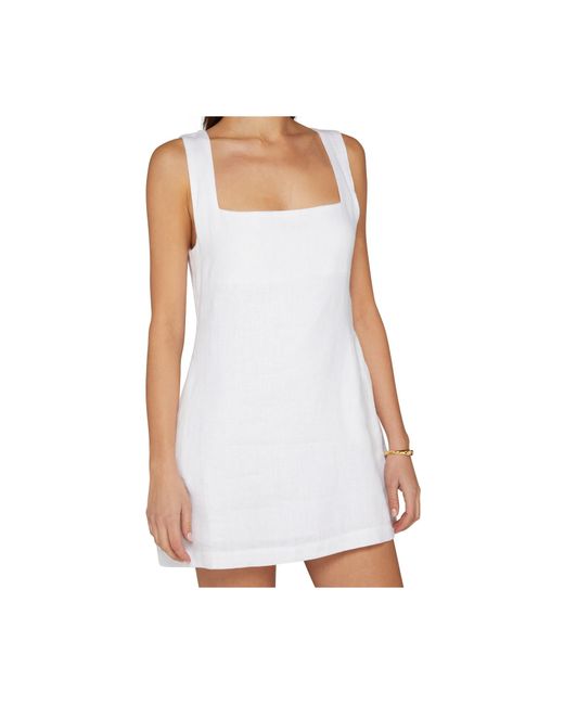 Posse White Suspender Dress