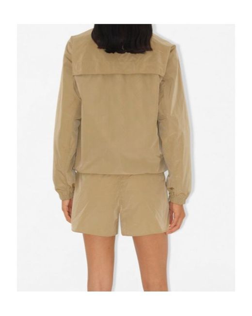 Burberry Natural B Shield-Plaque Windbreaker Jacket
