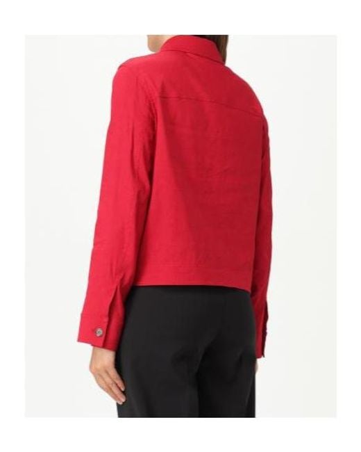 Theory Red Button-Fastening Flap-Pocket Jacket