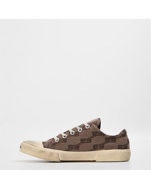 Balenciaga Brown Lace-Up Low-Top Sneakers