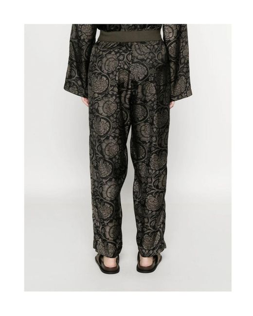 Uma Wang Black Elastic Waistband Casual Pants