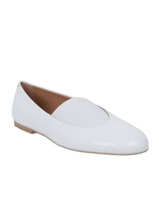 Jil Sander White Elyss Ballerina Shoes