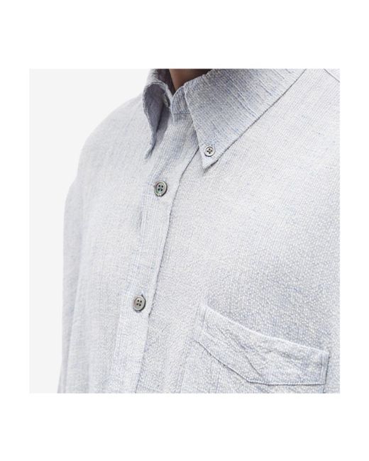Our Legacy White Classic Collar Button-Up Shirt for men