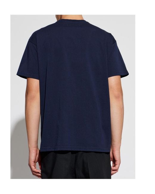 Vivienne Westwood Blue Logo Print Crewneck T-Shirt for men
