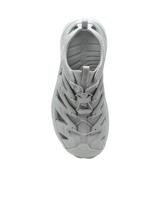 Hoka One One Gray Round Toe Low-Top Sneakers for men