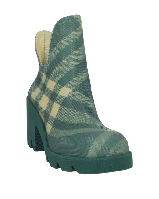 Burberry Green Rainproof Ankle Boots