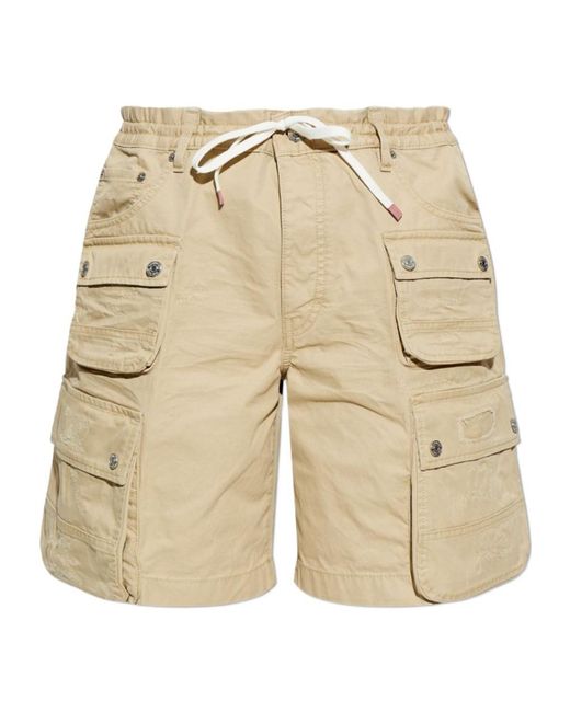 DSquared² Natural Multi-Pocket Cargo Shorts for men