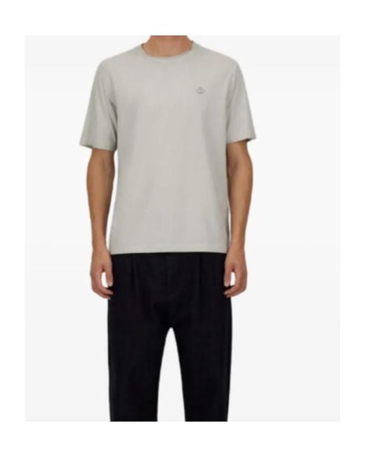 Herno White Logo Crewneck T-Shirt for men