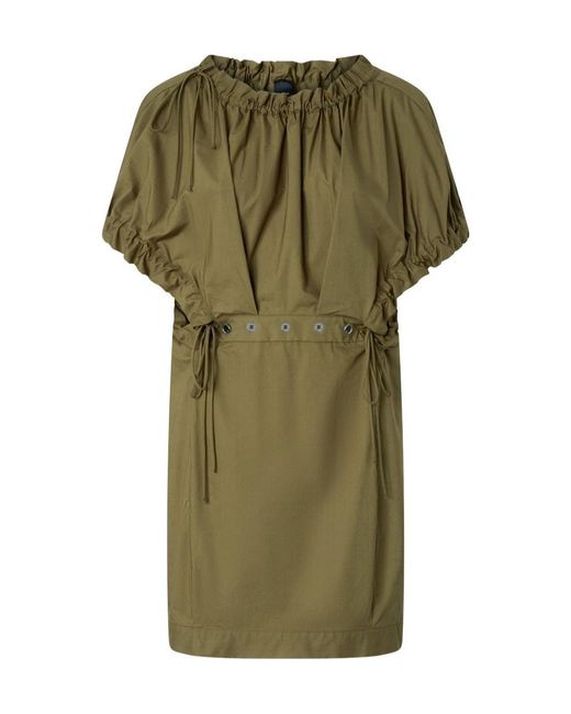 Pinko Green Poplin Mini Dress