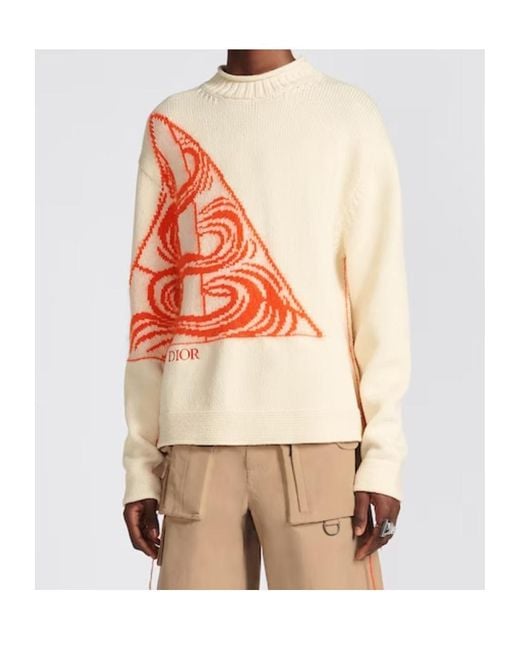 Dior Orange Sweater for men