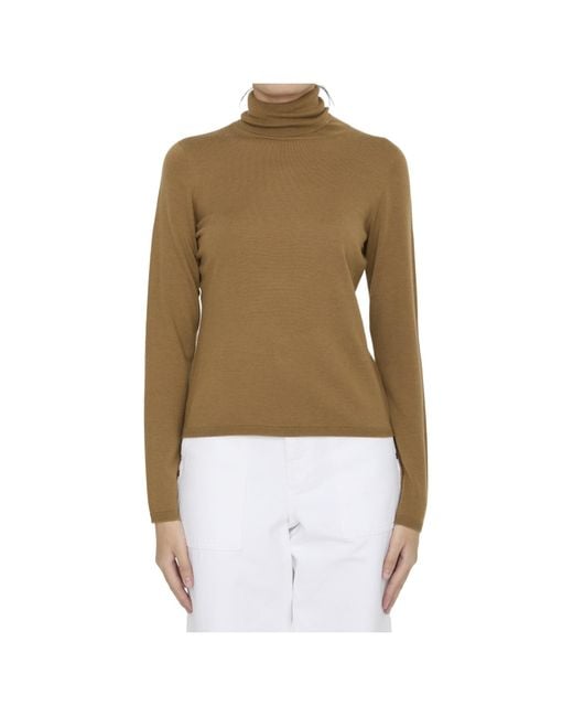 Max Mara Natural Veloce Turtleneck Long-Sleeved Jumper