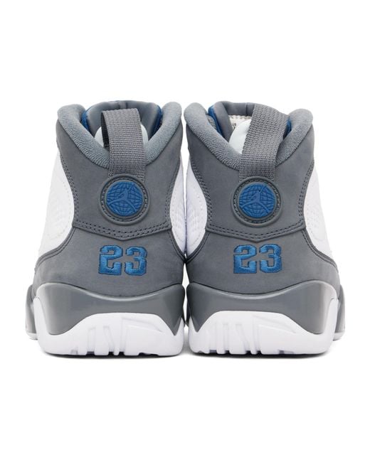 Nike Blue Air Jordan 9 Retro High-Top Sneakers for men
