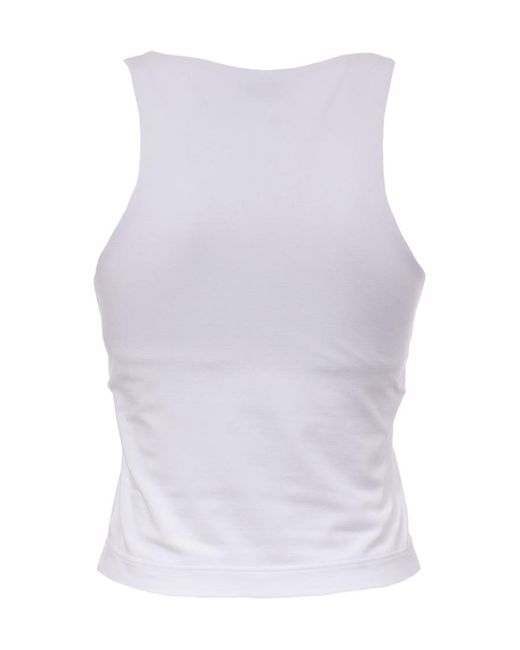 Brunello Cucinelli Blue Crystal-Embellished Tank Top