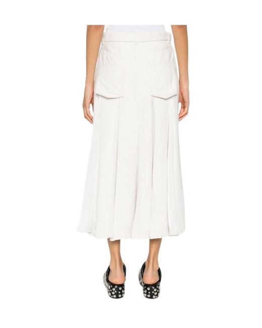 Sacai Black Belted Front-Slit Midi Skirt