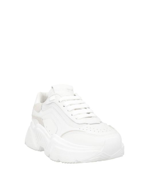 Dolce & Gabbana White Solid Color Sneakers