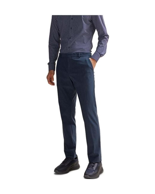 Boss Blue Straightleg Trousers for men