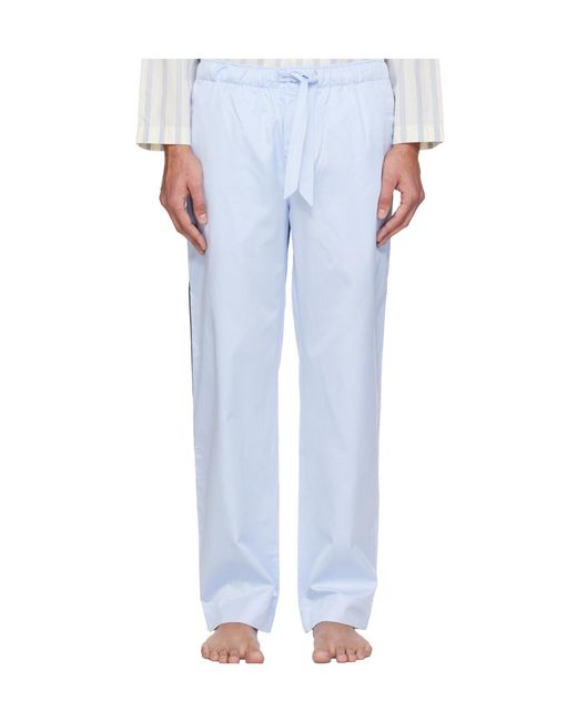 Tekla Blue Drawstring Pajama Pants for men