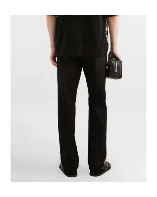 Dolce & Gabbana Black Logo Patch Trousers for men