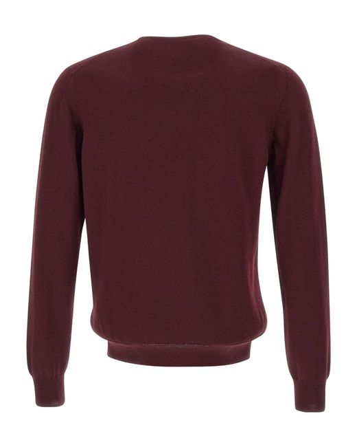 Gran Sasso Purple Crew Neck Knitted Sweater for men