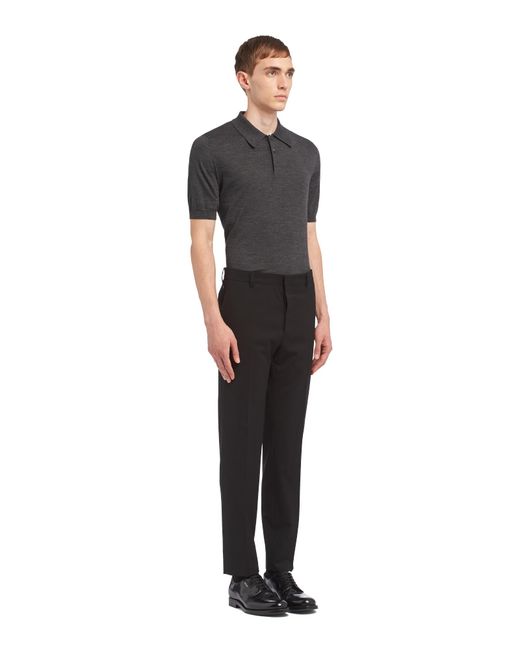 Prada Black Straight Leg Tailored Pants for men