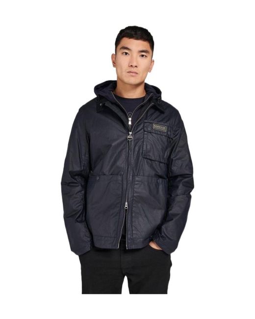 Barbour Blue Zipper Casual Jacket for men