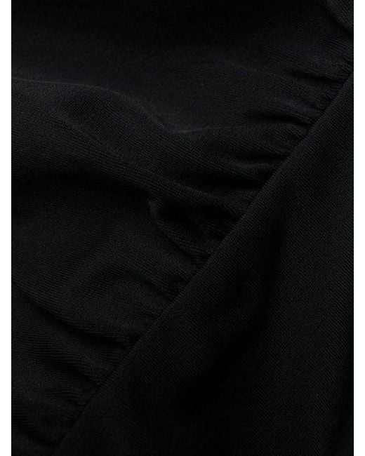 Tom Ford Black Logo Detailed V-Neck Swimsuit
