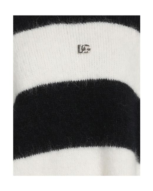 Dolce & Gabbana Black Striped Jumper