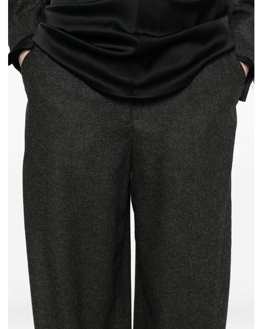 Totême  Black Totême Dart-Detailed Flannel Trousers