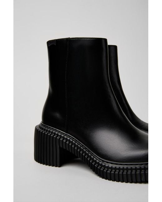 Camper Black 70Mm Pix London Ridged-Sole Boots