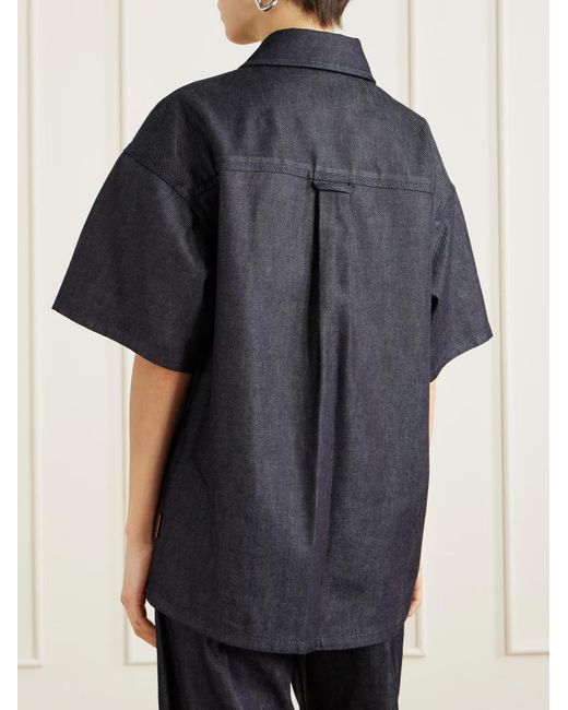 Jil Sander Blue Chest-Pocket Button Shirt