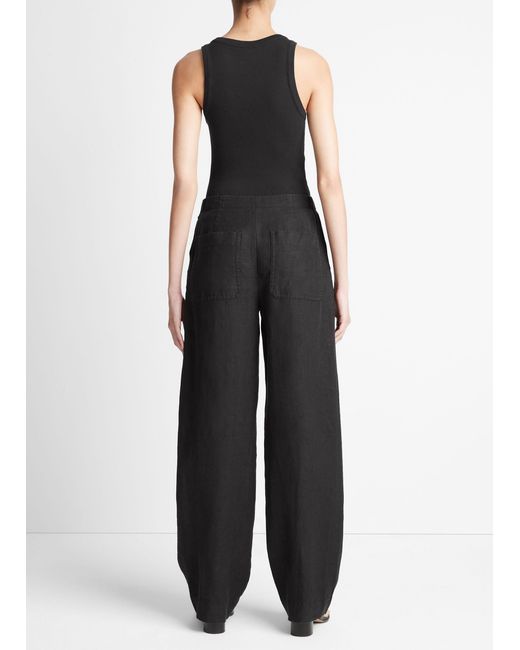 Vince Black Pleated Trousers