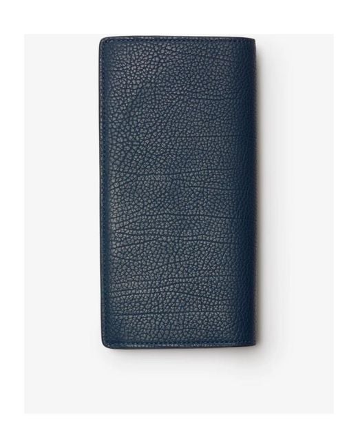 Burberry Blue B-Cut Leather Wallet for men