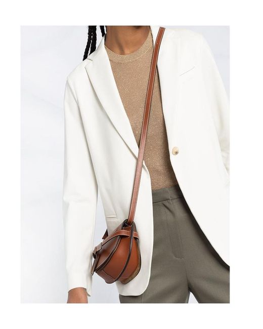 Fabiana Filippi White Single Breasted Bead Embellished Blazer